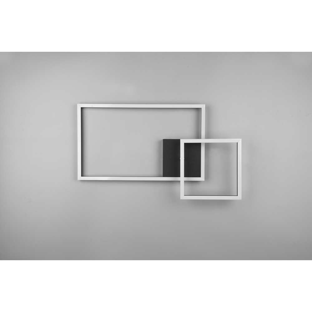 TRIO Padella Matt Black Rectangular LED Ceiling Light Image 9