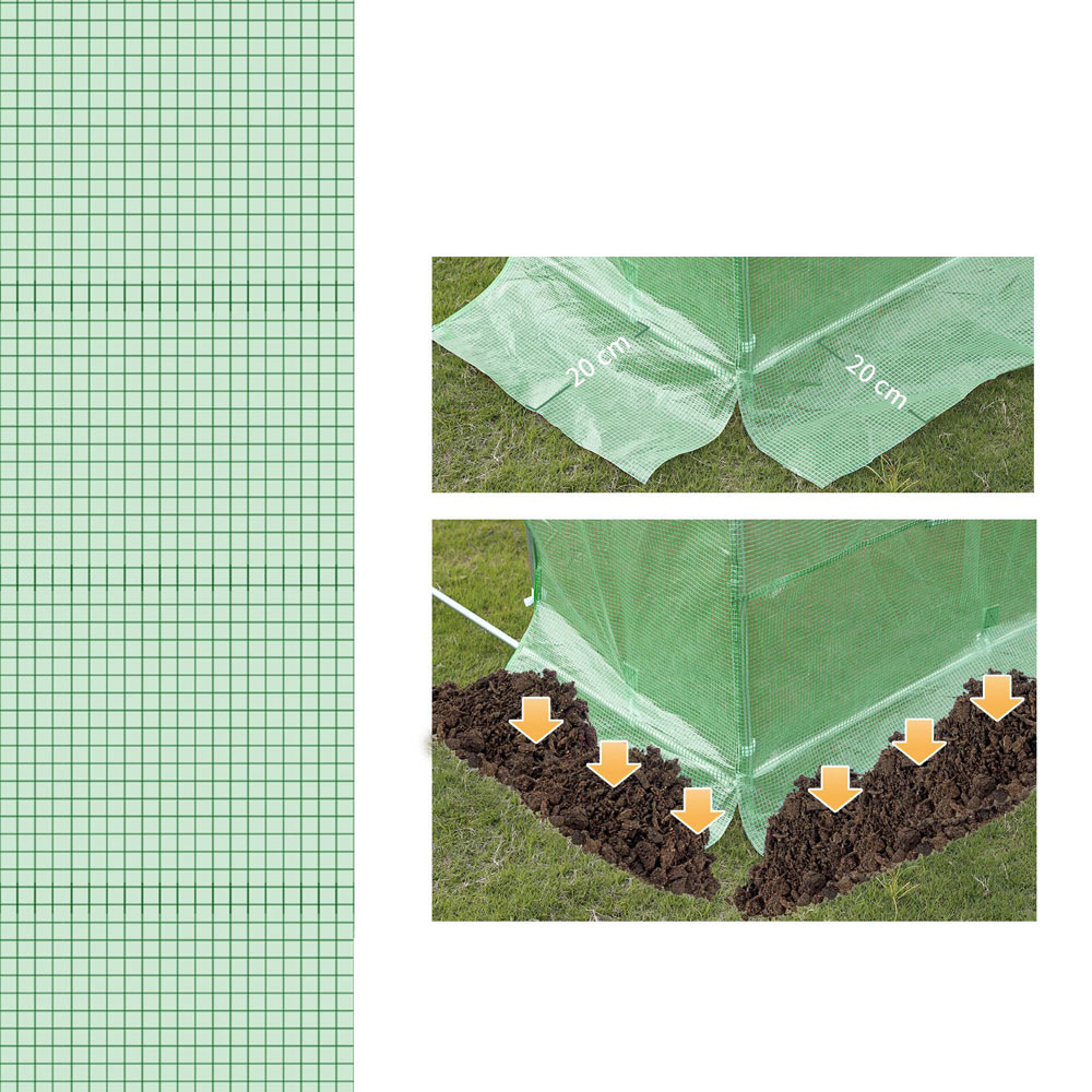 Outsunny 10 x 10ft Greenhouse Replacement Cover Image 7