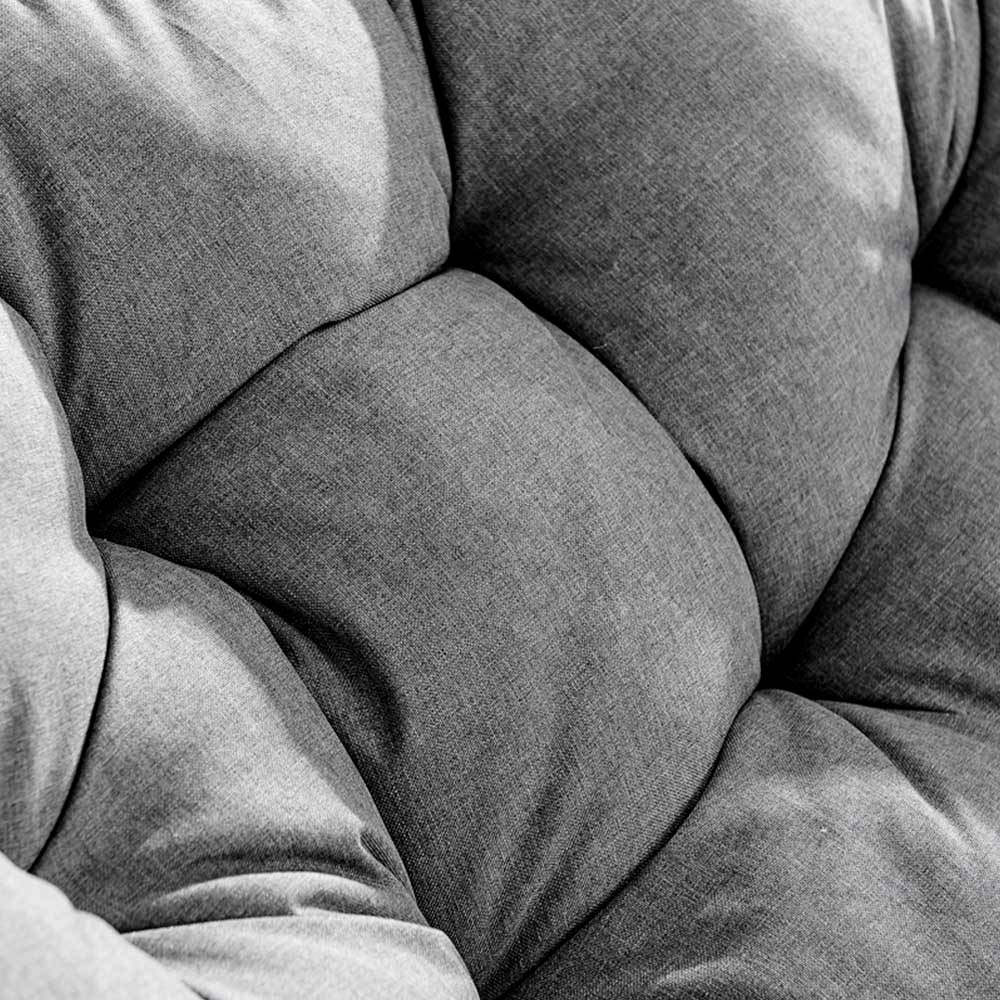 Furniturebox Luno Textured Grey Rattan Garden Chair with Cushion Image 6