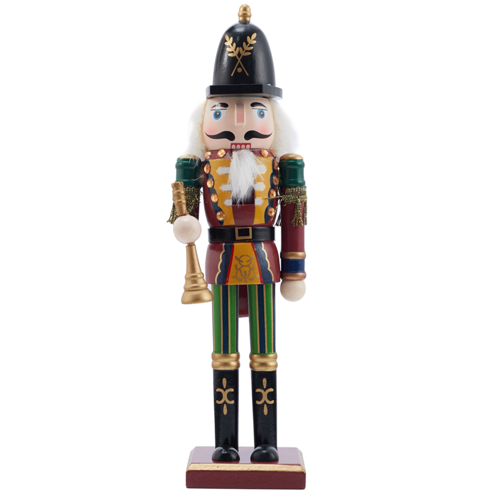 Living and Home Wooden Nutcracker Soldier Christmas Ornament Image 1