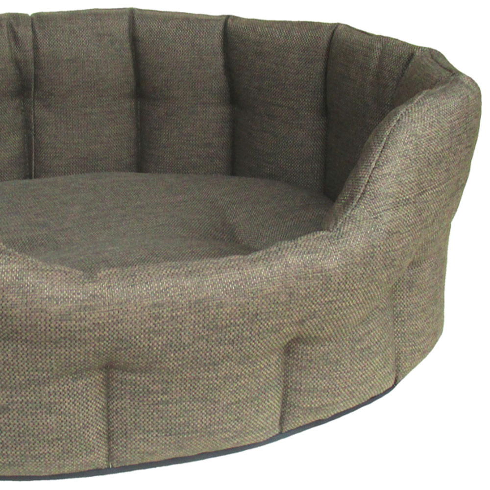 P&L XL Green Oval Basket Dog Bed Image 3