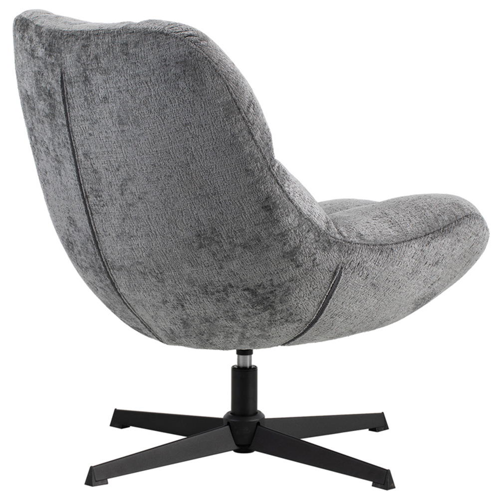 Silverdale Grey Chenille Swivel Accent Chair Image 7