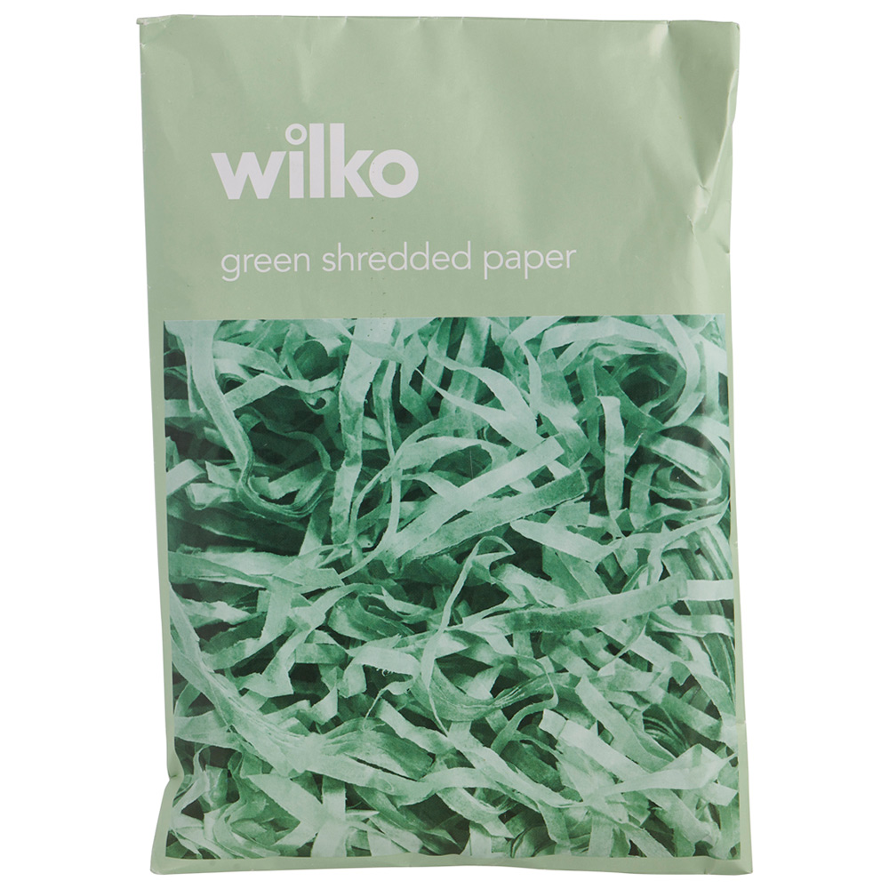 Wilko Shredded Paper Green 30gm Wilko