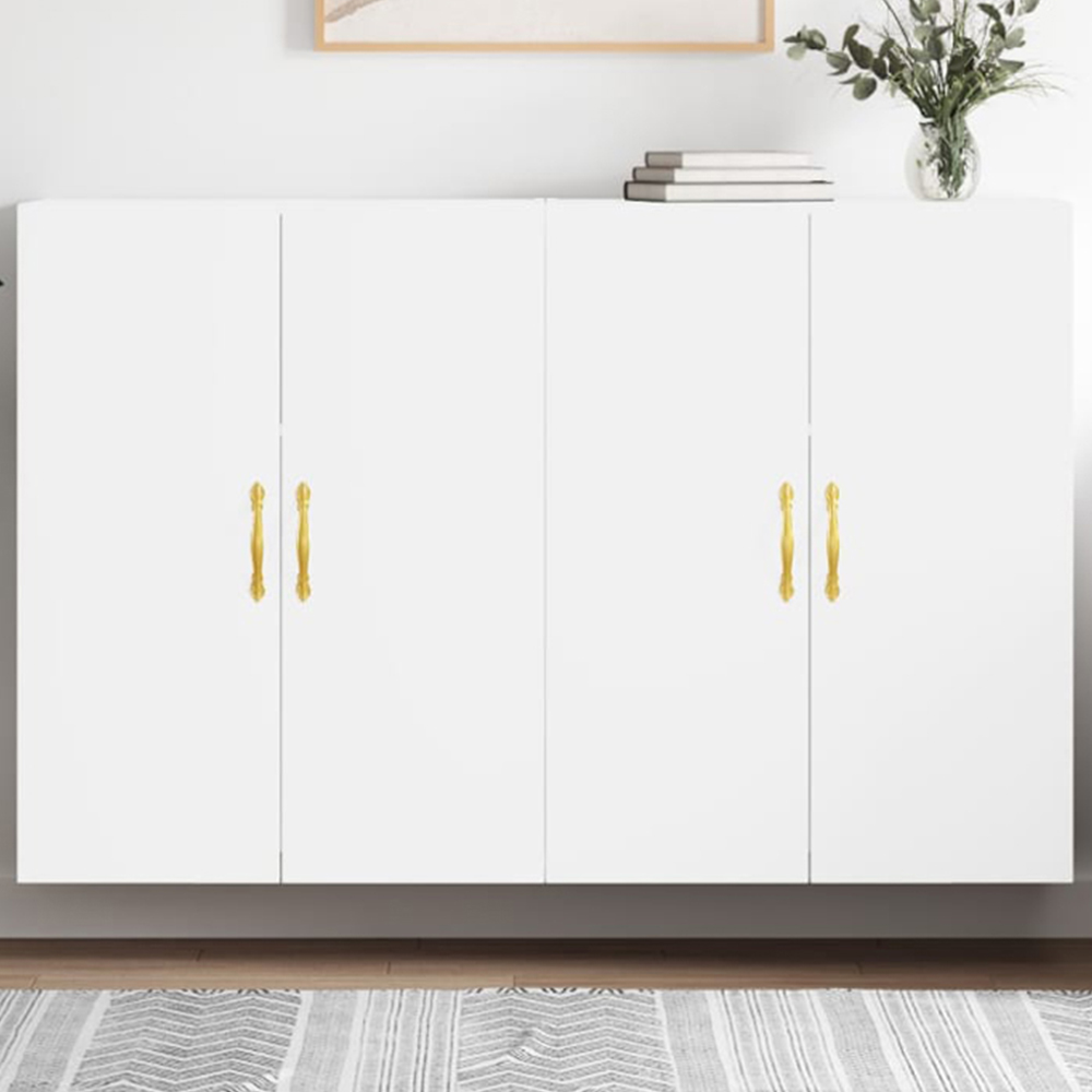 vidaXL 2 Door White Wall Mounted Cabinet Image 1