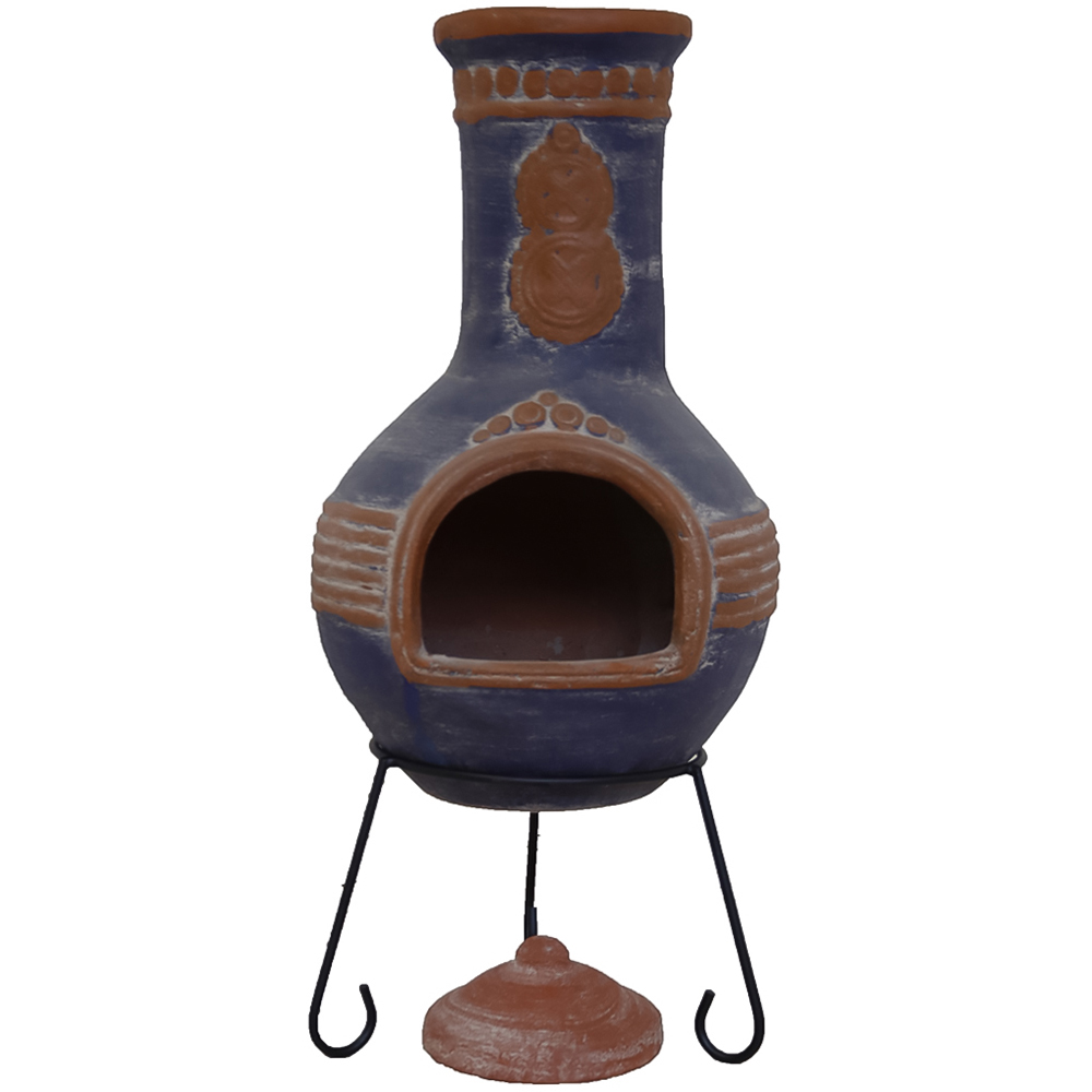 Gardeco Azteca XL Blue and Orange Mexican Chimenea Image 1