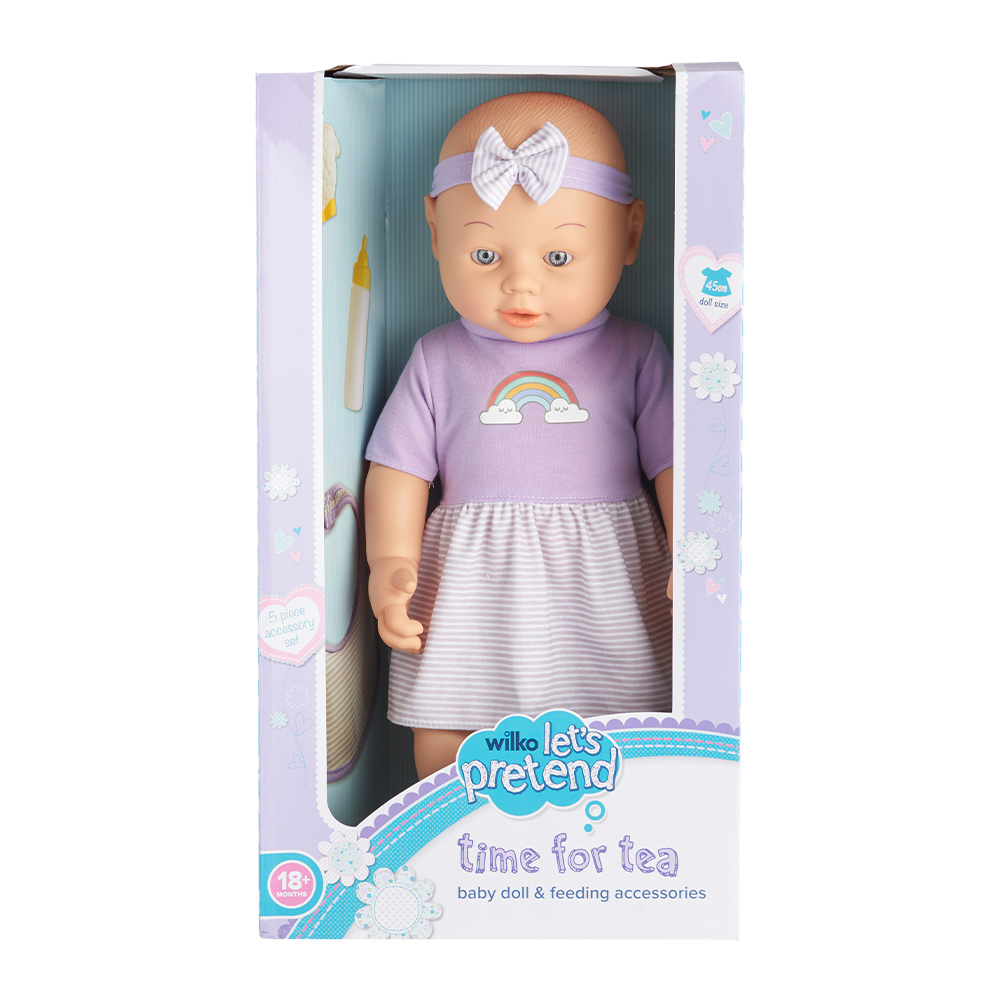 Wilko Time for Tea Baby Doll and Feeding Accessories Image 7
