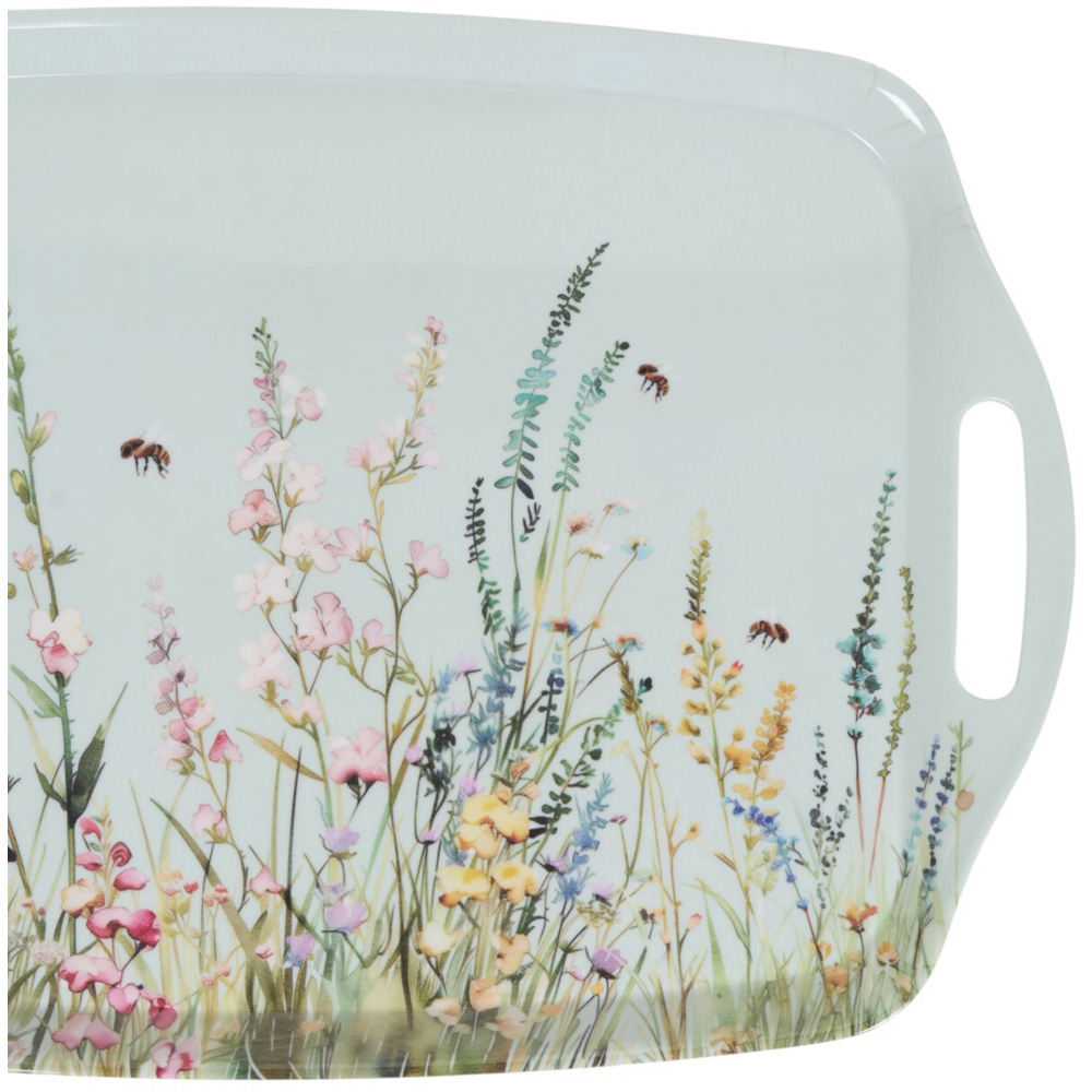 Floral Bees Large Tray Sage Image 3