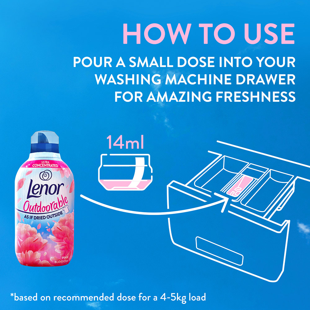 Lenor Pink Blossom Outdoorable Fabric Conditioner 55 Washes 770ml Image 5