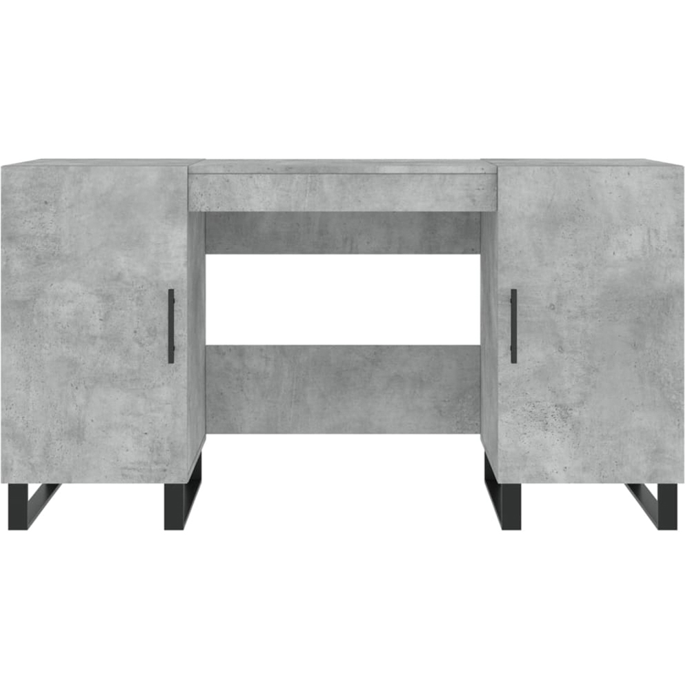 vidaXL 2 Door Computer Desk Concrete Grey Image 5