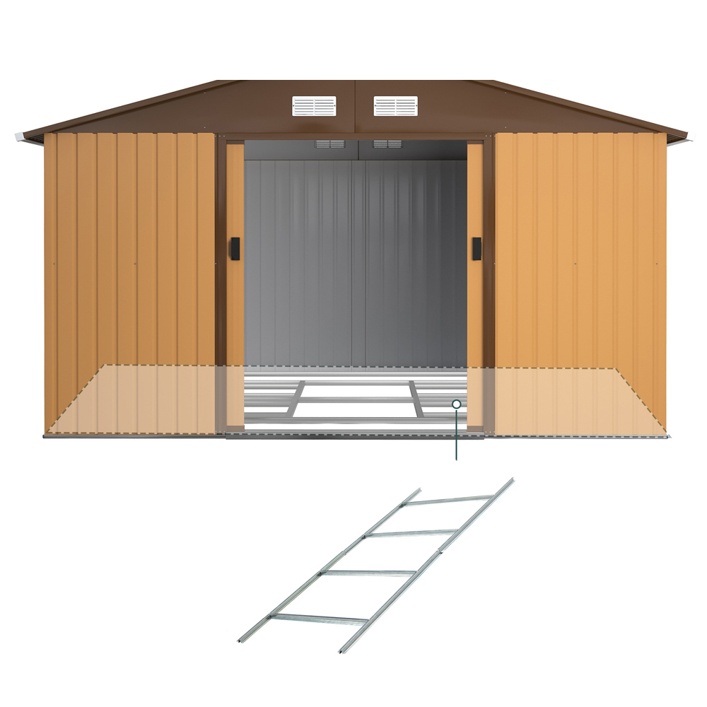 Outsunny 13 x 11ft Metal Storage Shed Image 6