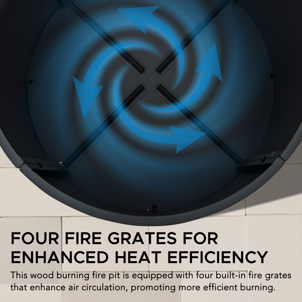 Sunjoy 51 x 51cm Outdoor Steel Fire Pit with Fire Poker Image 8