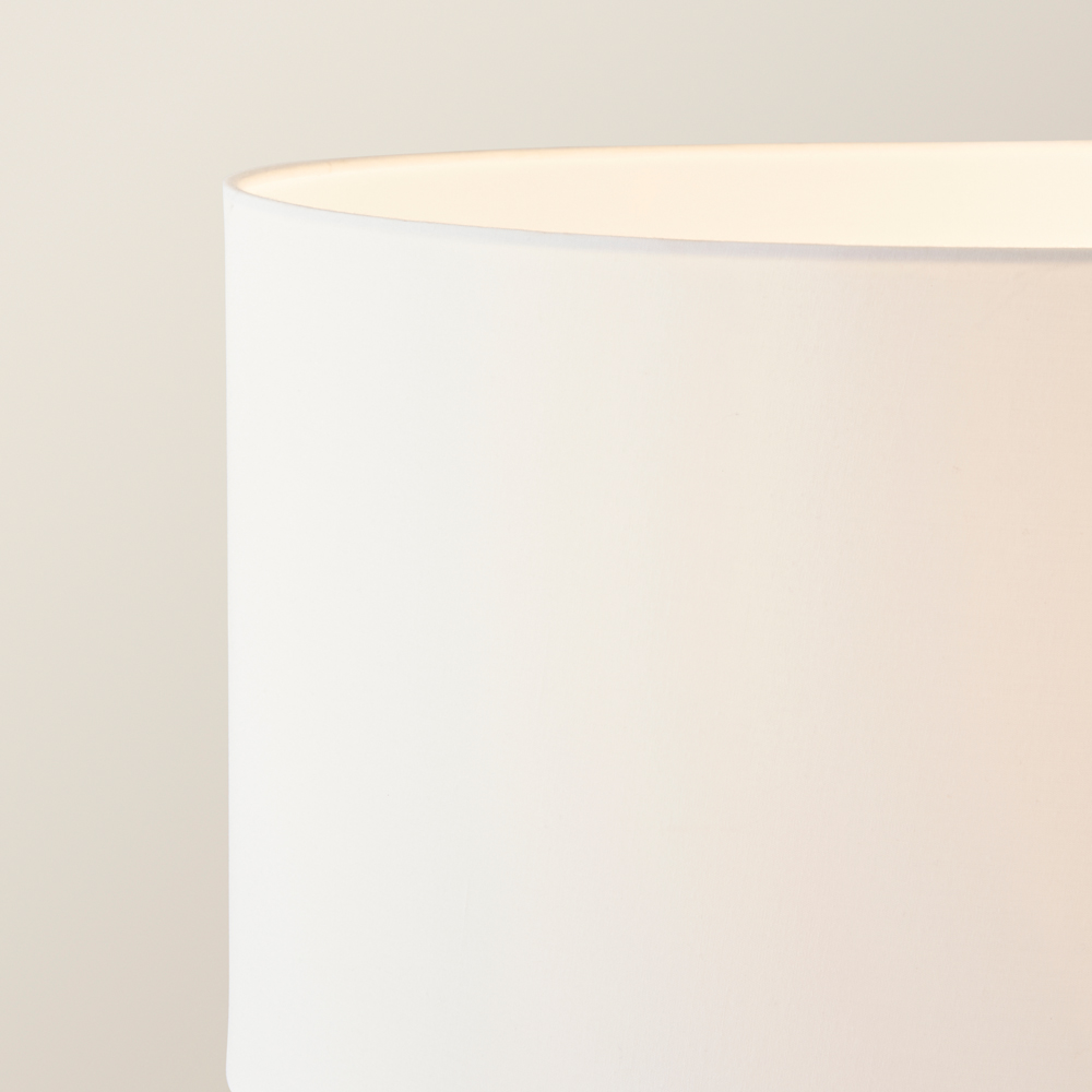 ValueLights Marissa White Shade Gold Ball LED Floor Lamp Image 3