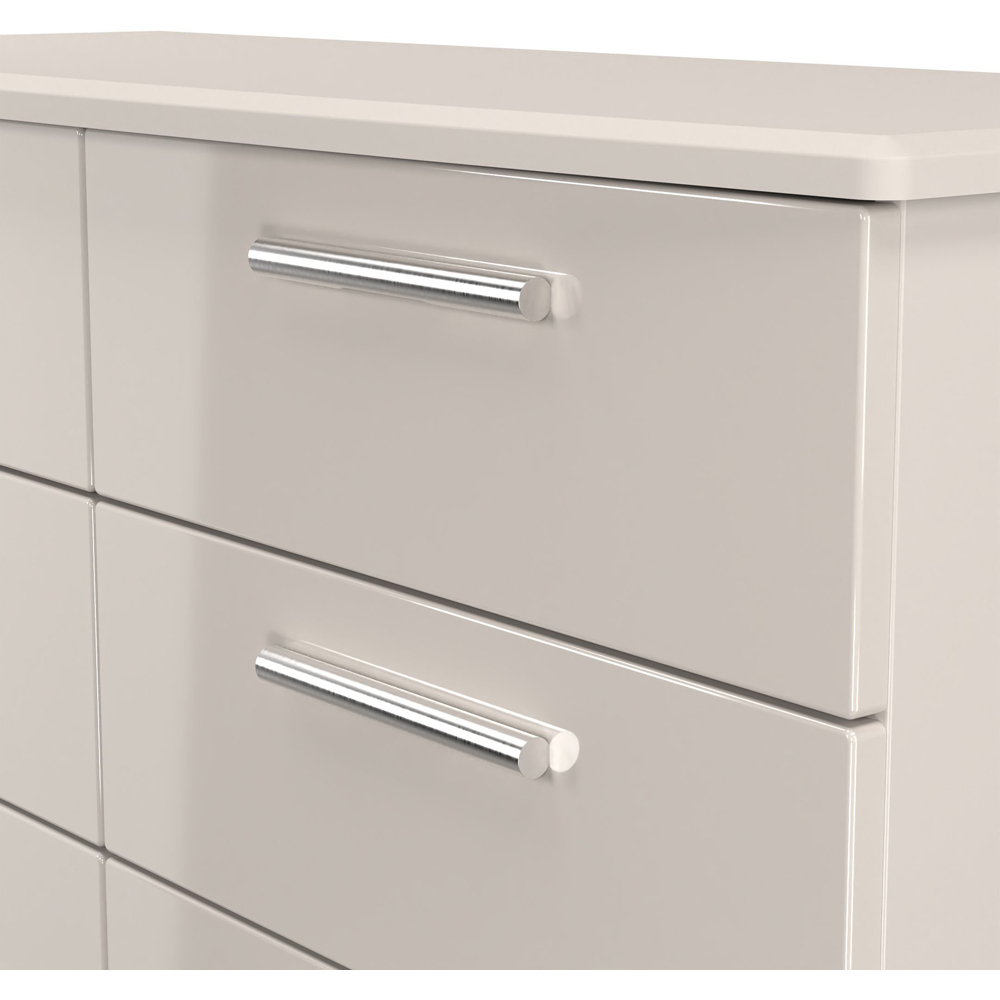 Crowndale Knightsbridge 6 Drawer Kashmir Gloss Wide Chest of Drawers Ready Assembled Image 5