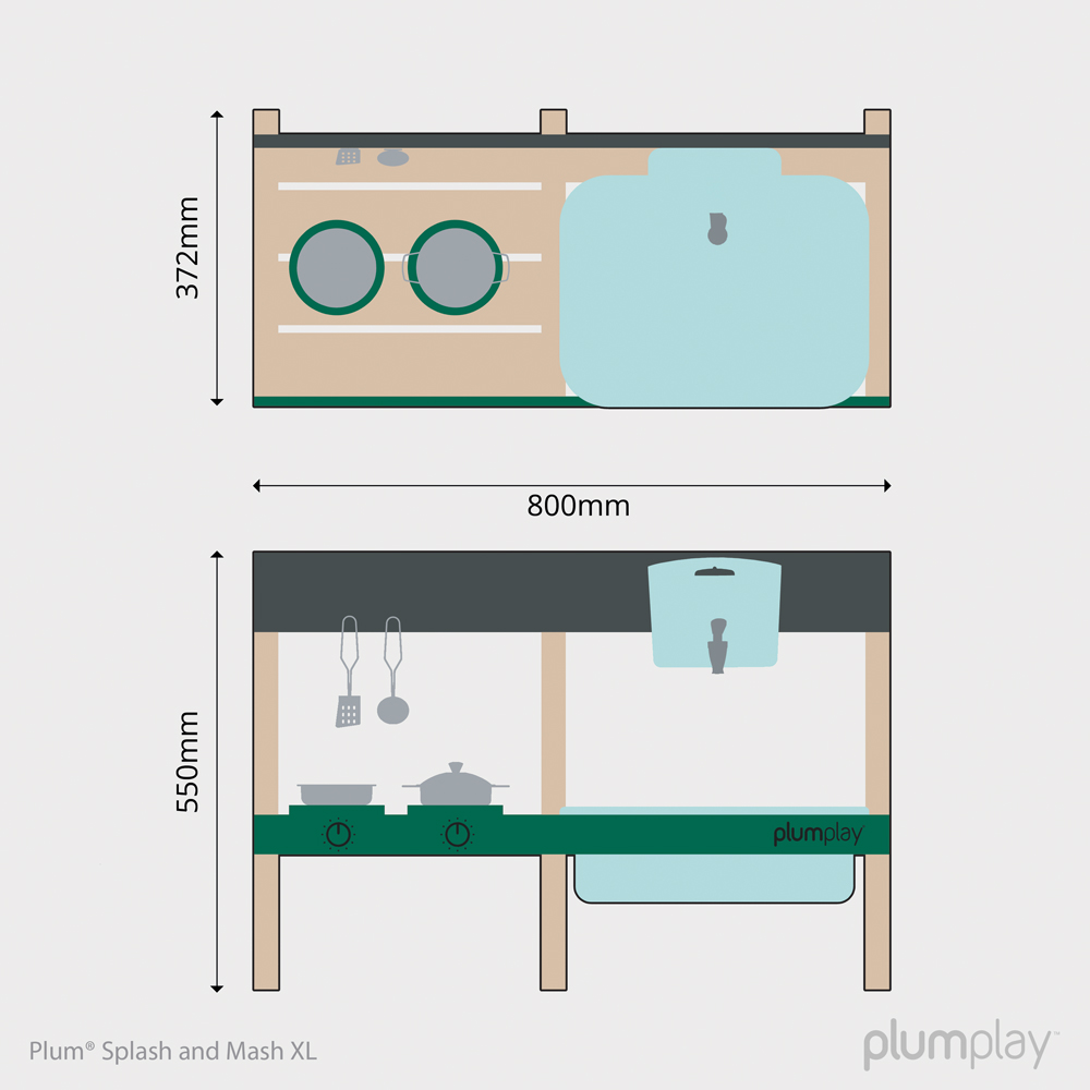 Plum Play Splash and Mash Mud Pie Kitchen Playset XL Image 9