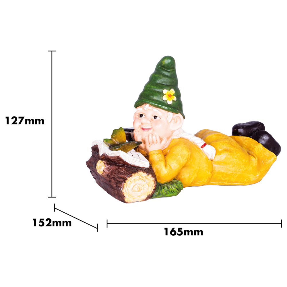 St Helens Female Gnome Lying By A Log Image 4