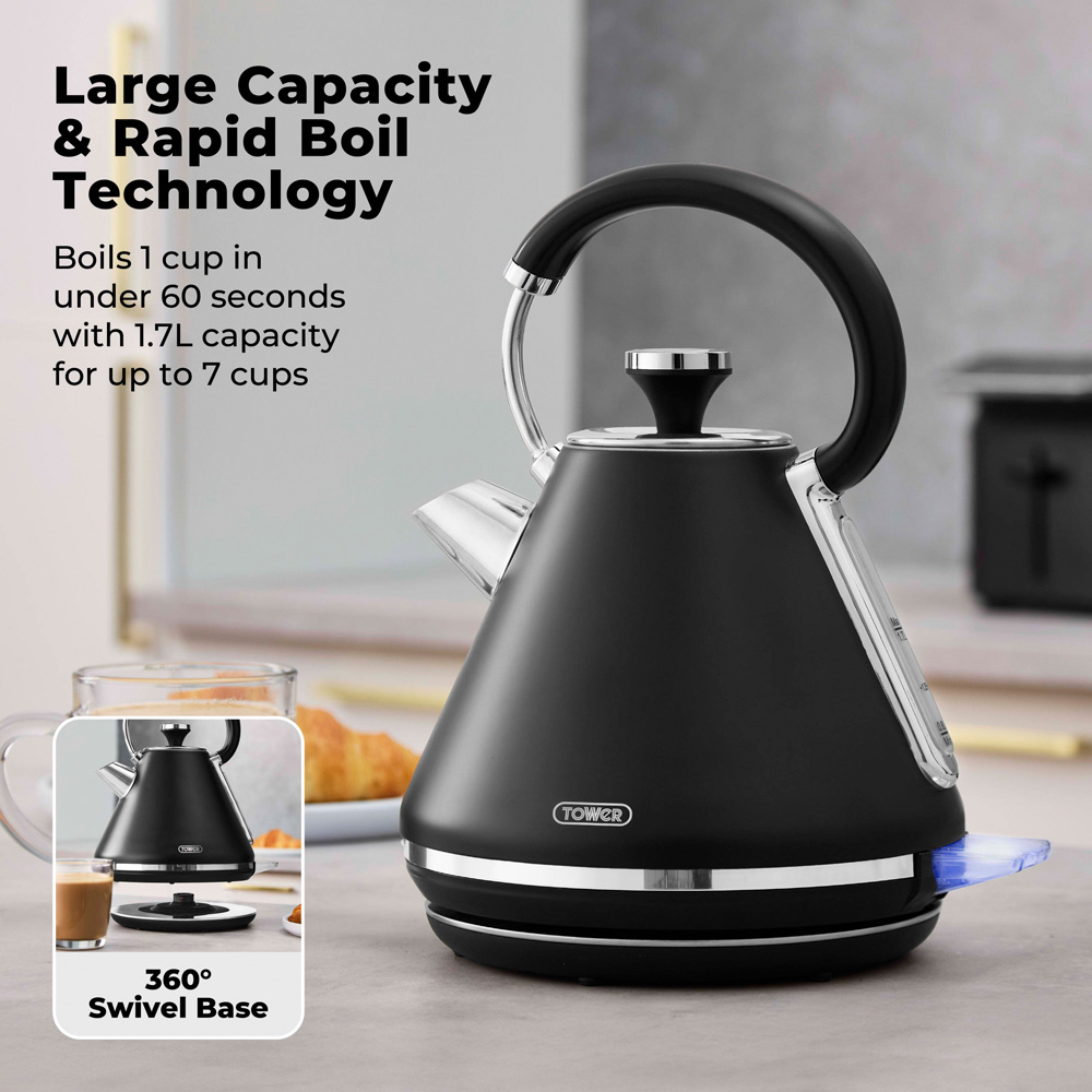 Tower Mirage T10087BLK Black 1.7L Variable Digital Kettle 3000W Image 8
