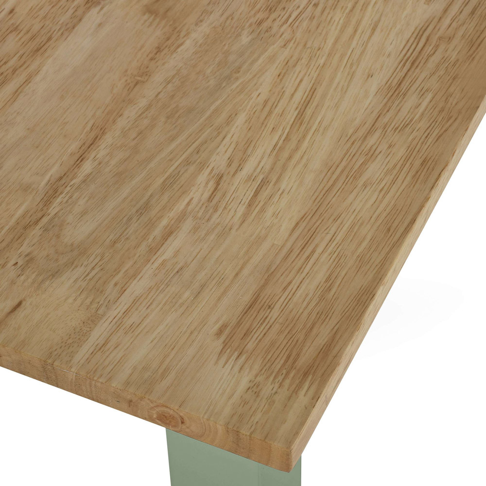 Julian Bowen Linwood 4 Seater Sage Green and Natural Dining Table Image 5