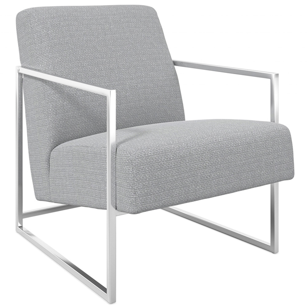 Ritz Dove Grey and Silver Accent Chair Image 2