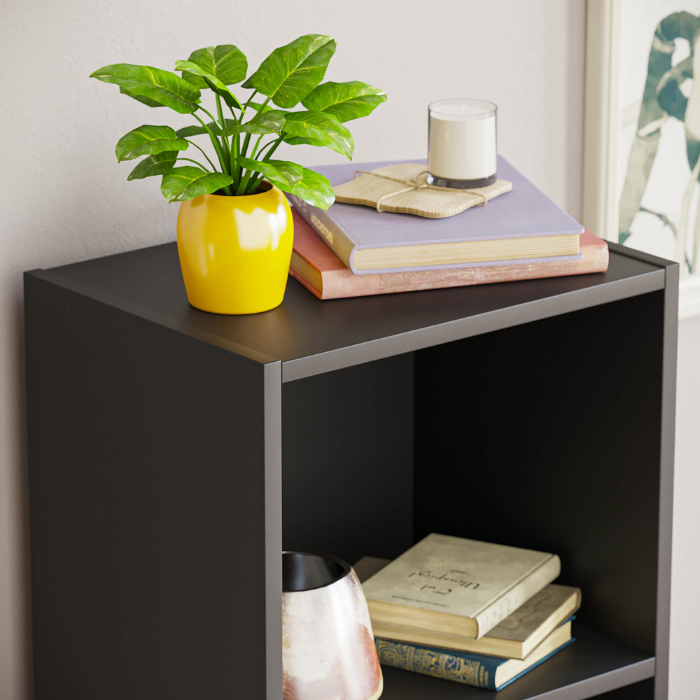 Vida Designs Oxford 4 Shelf Black Bookcase Image 5