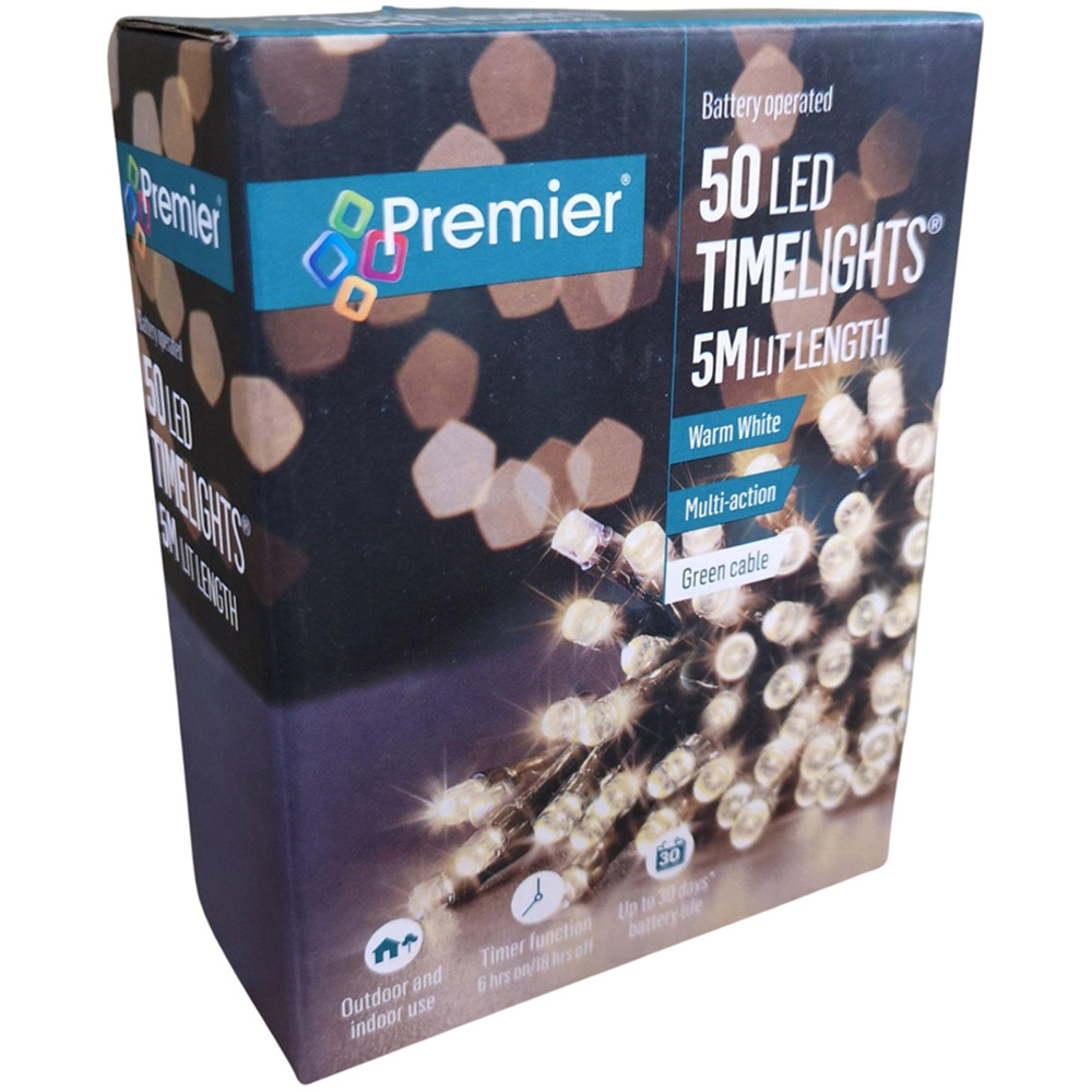 Premier TimeLights 50 Warm White LED String Light 5m Image 5