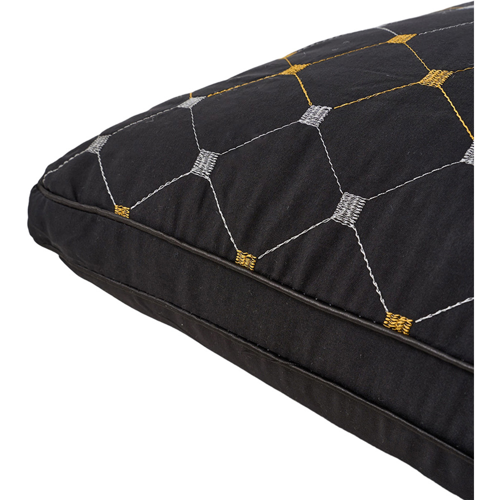Living and Home Black Geometric Polyester Supportive Pillow Insert 74 x 48cm Image 5