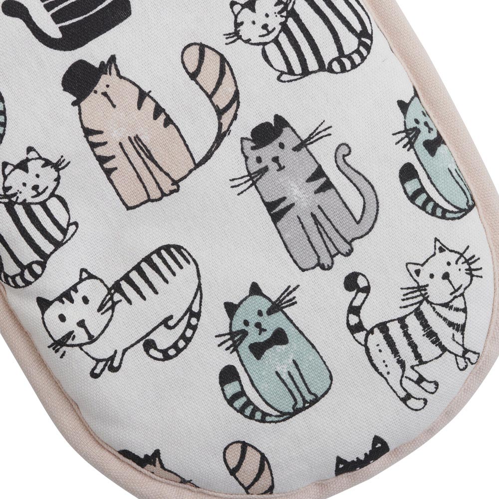 Wilko Fancy Cats Double Oven Glove Image 2