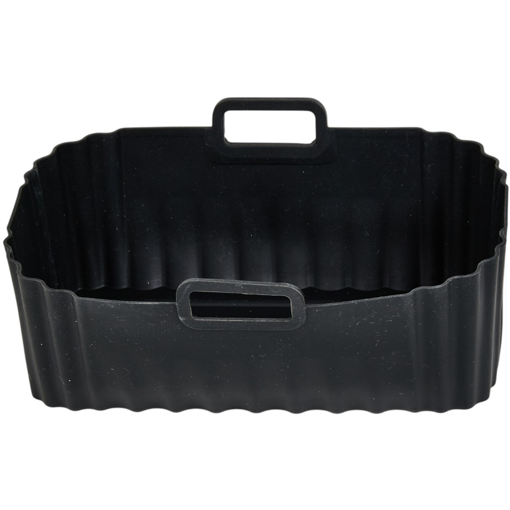 Set of 2 Kitchen Master Silicone Rectangular Airfryer Liners Black Image 4