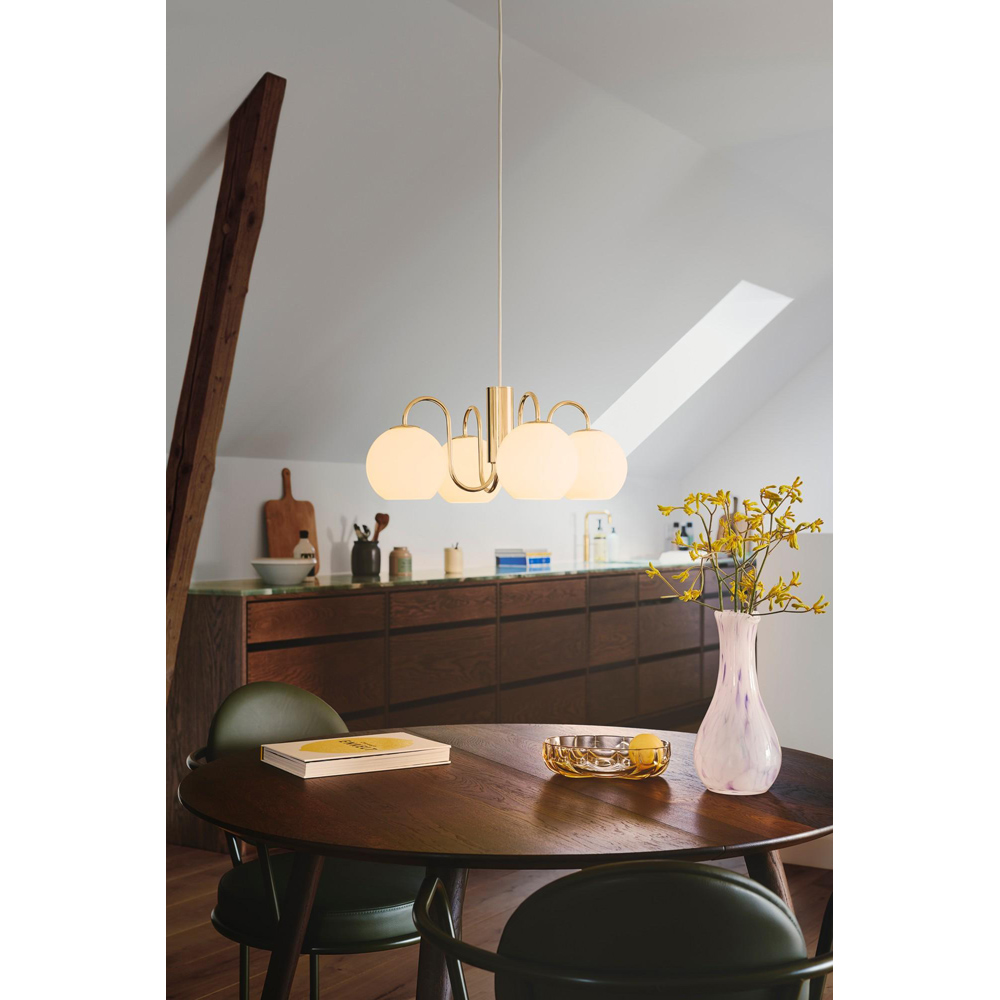Nordlux Franca 4 Light Brass Pendant Light Image 2