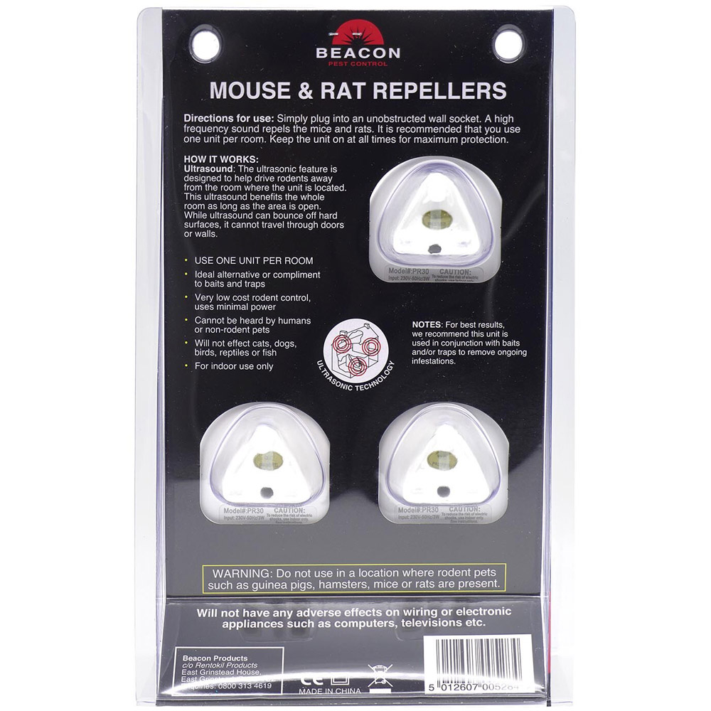 Beacon Pest Control Mouse and Rat Repeller 3 Pack Image 3