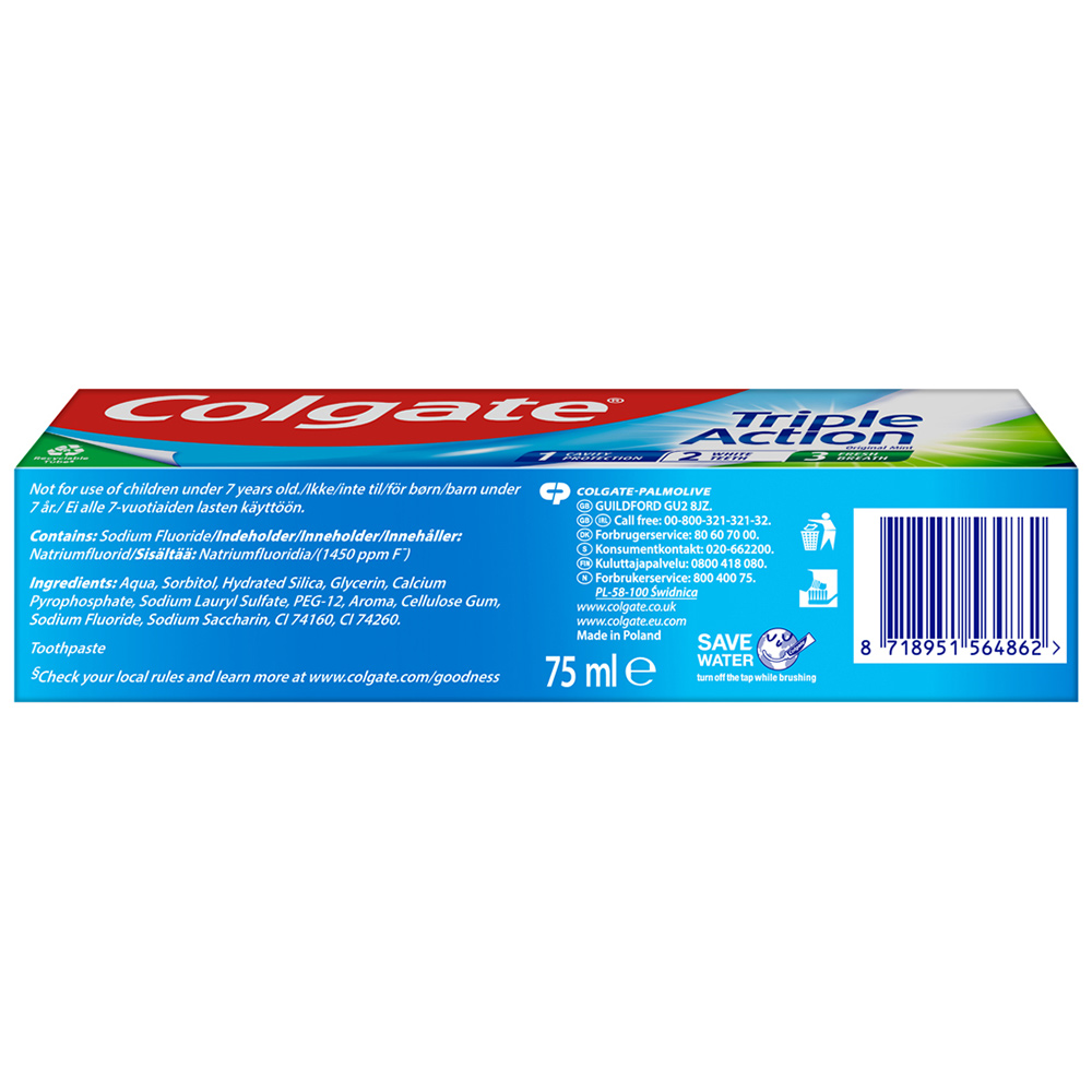 Colgate Triple Action Toothpaste 75ml Image 4