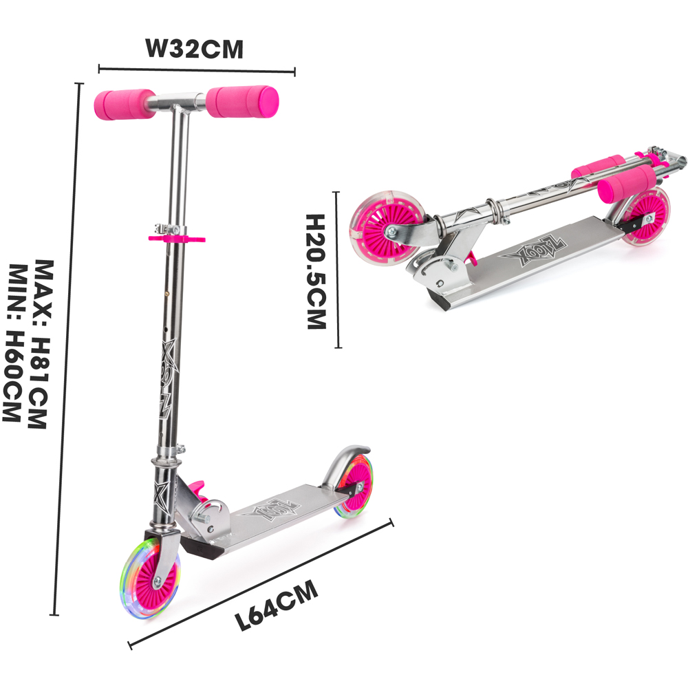 Xootz Folding Scooter Led Wheels -Pk Image 7