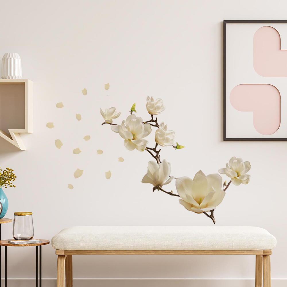 Walplus White Magnolia Flower Kids Bedroom Wall Stickers Image 3