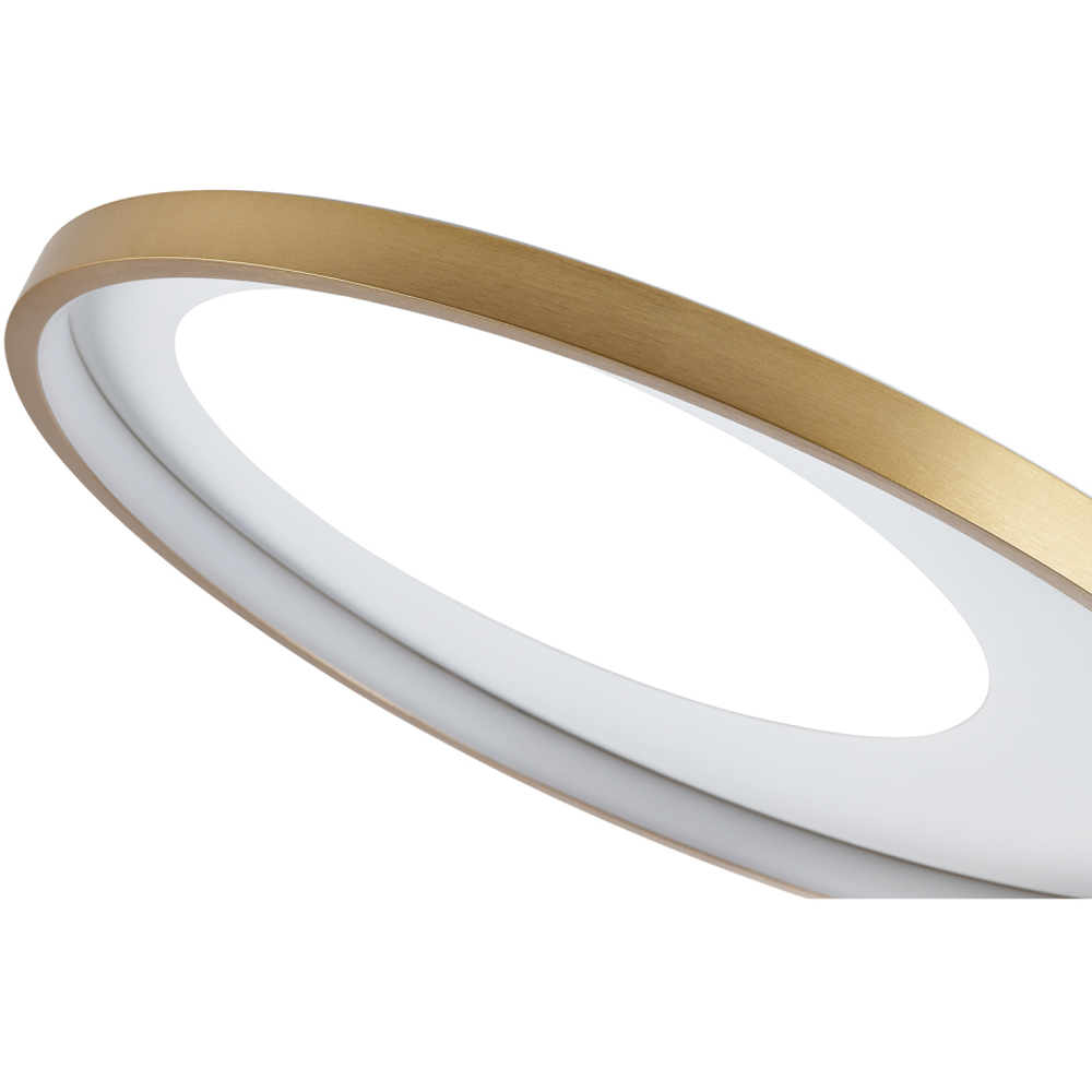 Happy Homewares Brushed Gold Low Energy LED Ceiling Light with Inner Opal White Acrylic Image 4