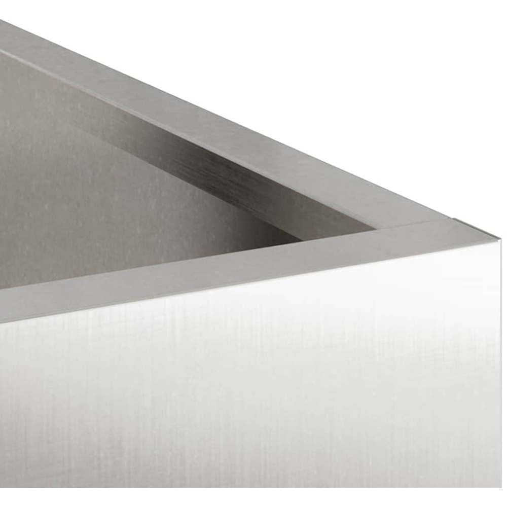 vidaXL Silver Stainless Steel Garden Decor 40 x 50 x 32cm Image 6