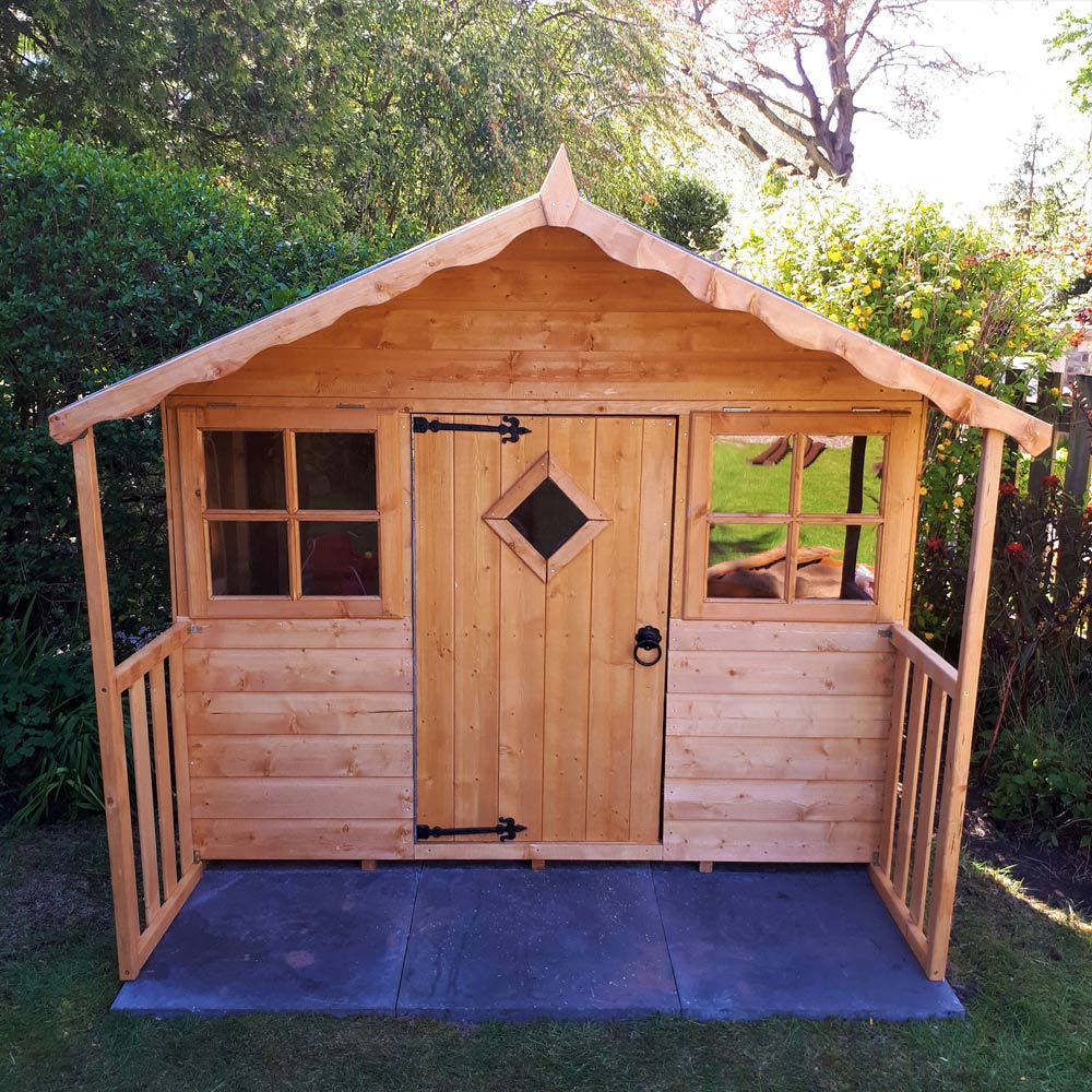 Shire Single Door Cubby Playhouse Shed with Windows Image 2