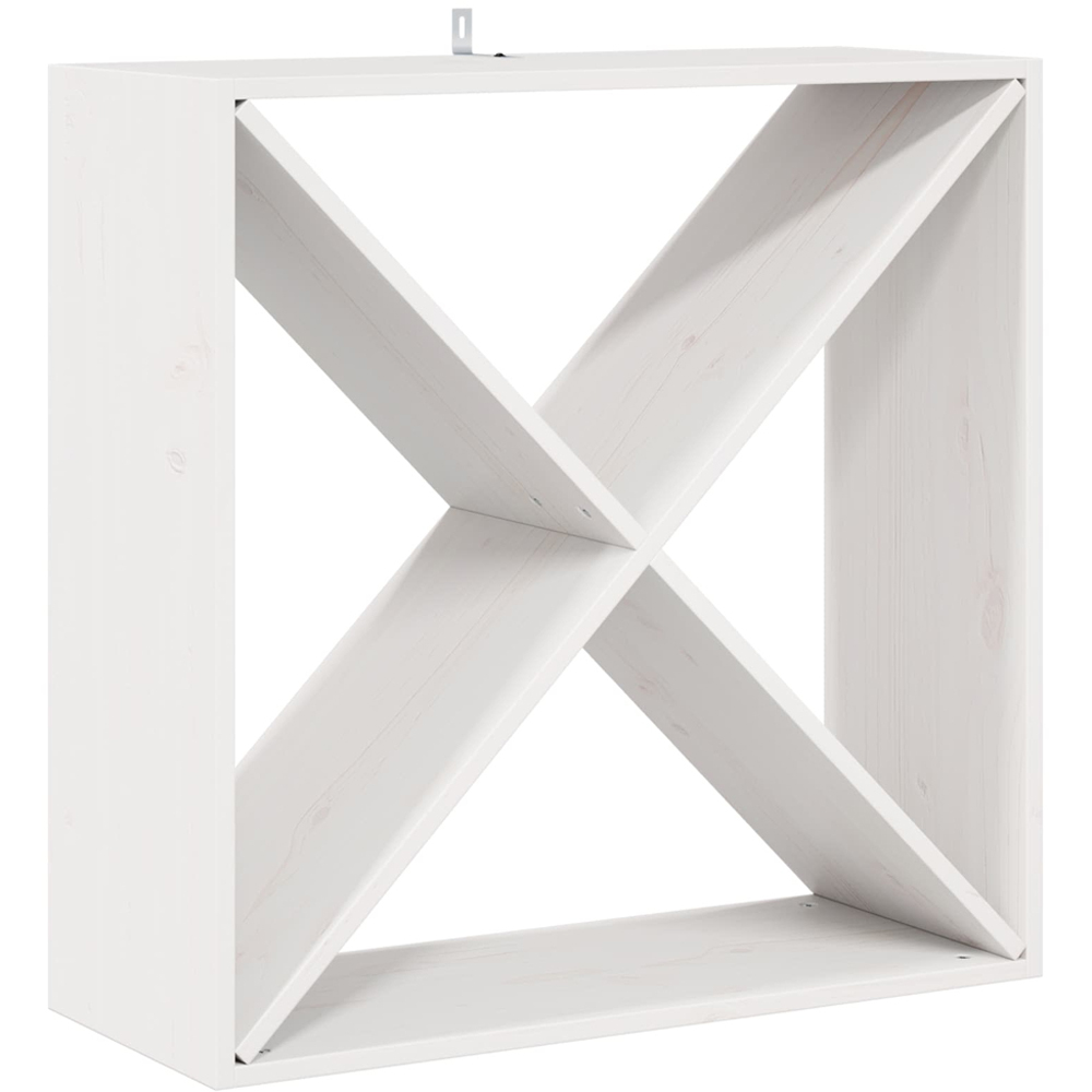 vidaXL 4 Shelf White Freestanding Wine Rack Set of 4 Image 1