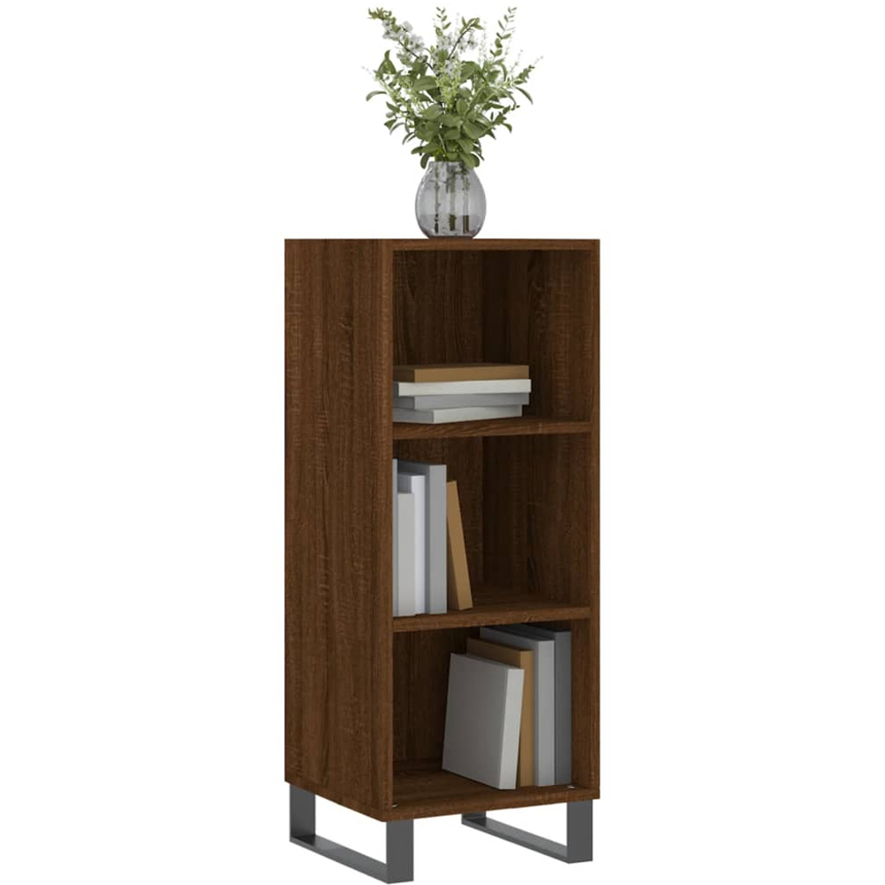 vidaXL 3 Shelf Brown Oak Sideboard Image 3