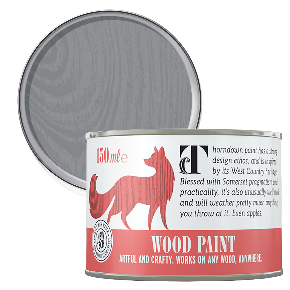 Thorndown Lead Grey Satin Wood Paint 150ml Image 1