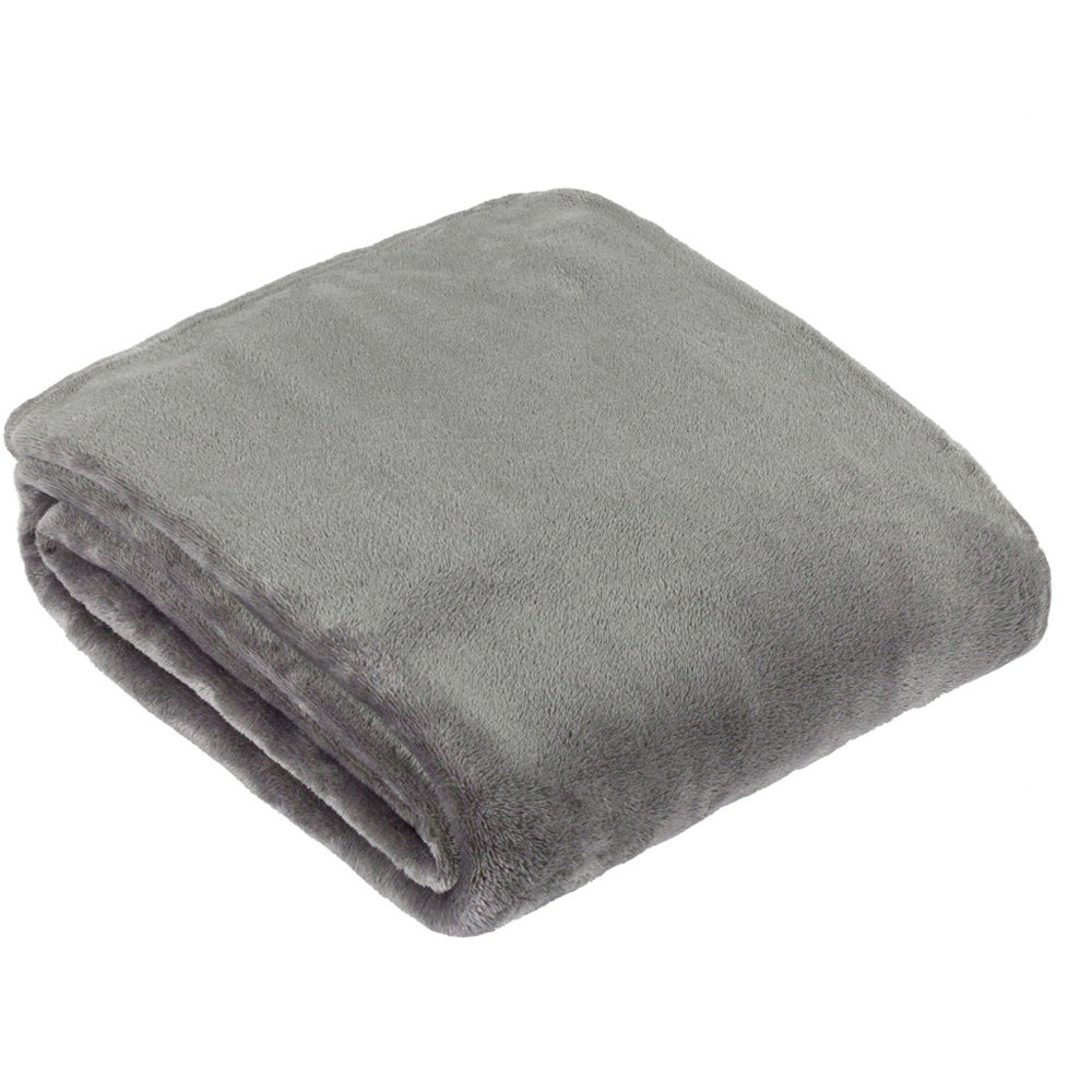 Furn Harrow Charcoal Fleece Throw 140 x 180cm Image 3