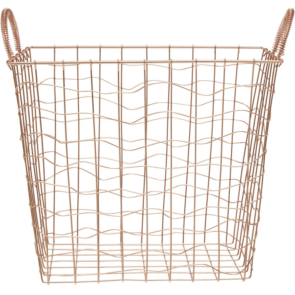 Premier Housewares Vertex Copper Plated Basket Image 1