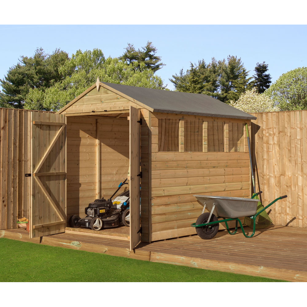 Empire Sheds 9800 6 x 7ft Double Door Tongue and Groove Premier Apex Garden Shed Image 3