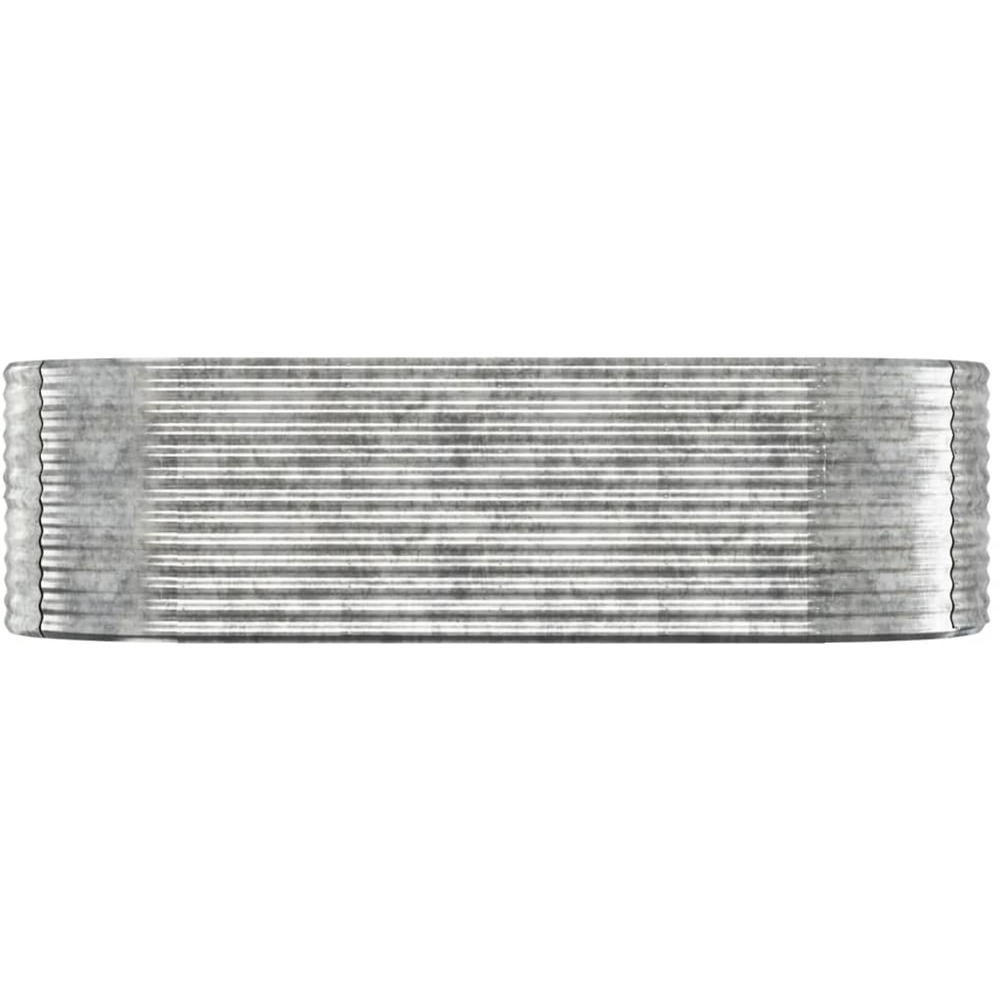 vidaXL Silver Galvanised Steel Raised Garden Bed 68 x 249 x 100cm Image 2