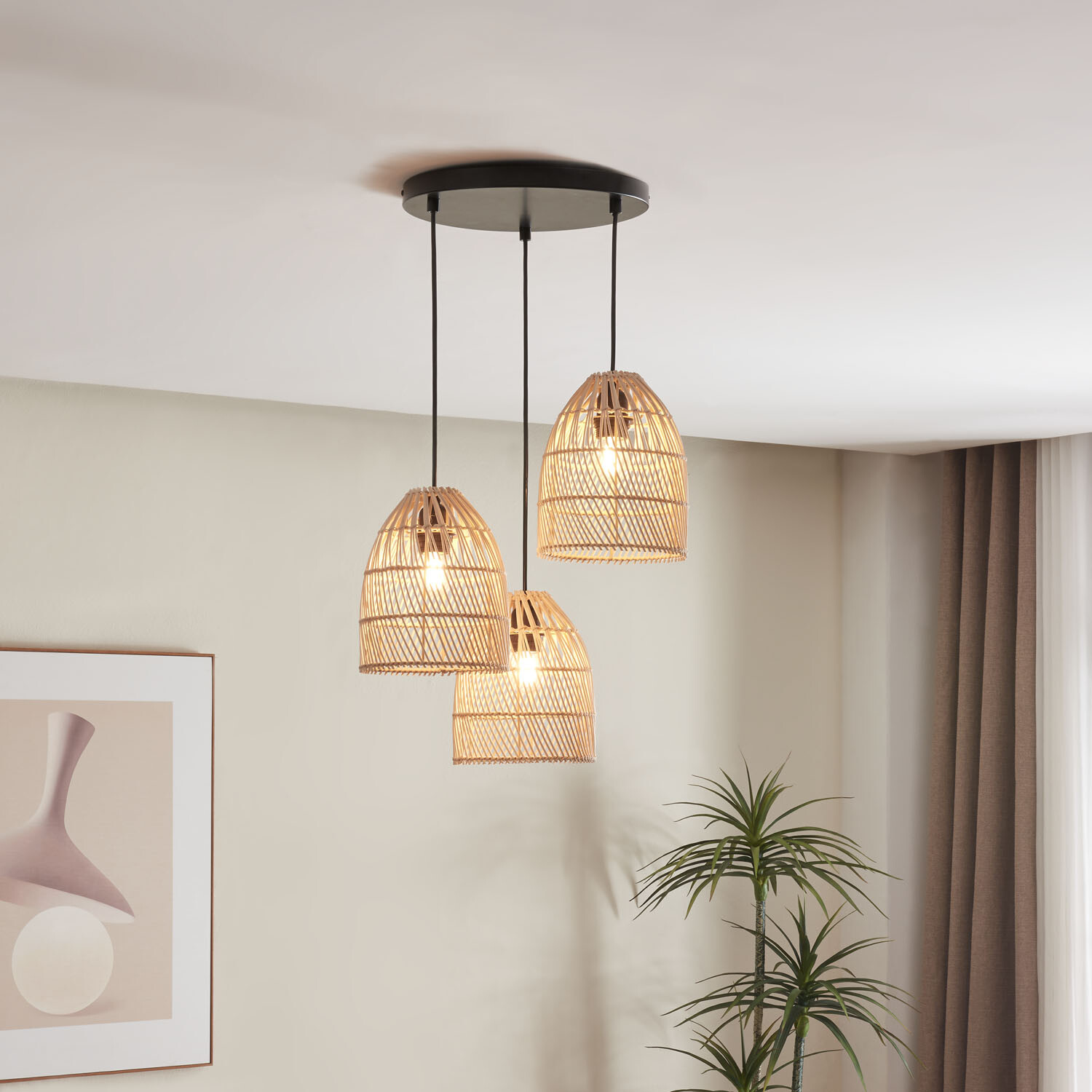 Palma Neutral 3 Light Ceiling Fitting Wilko