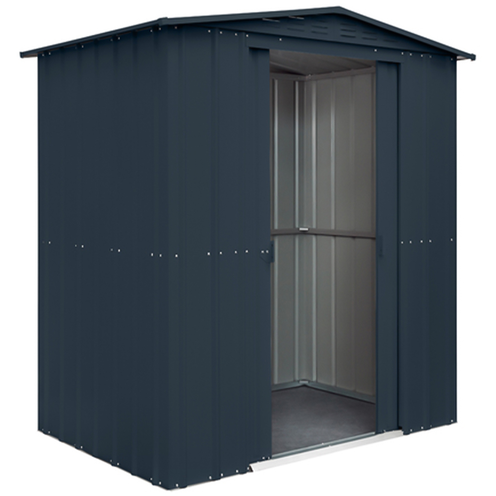 StoreMore Globel 6 x 4ft Double Door Anthracite Grey Apex Metal Shed Image 2