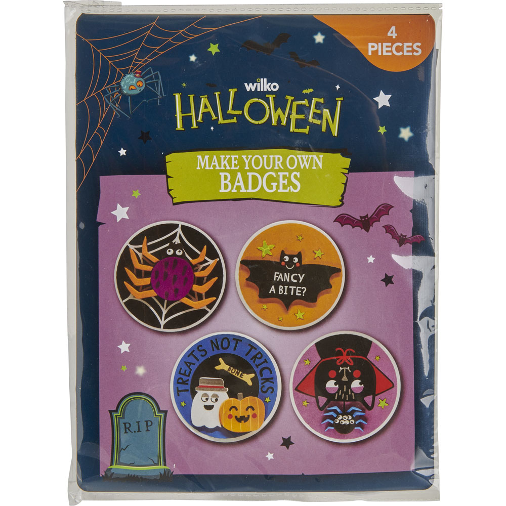 Wilko Halloween Make Your Own Badges 4 Pack Image 6
