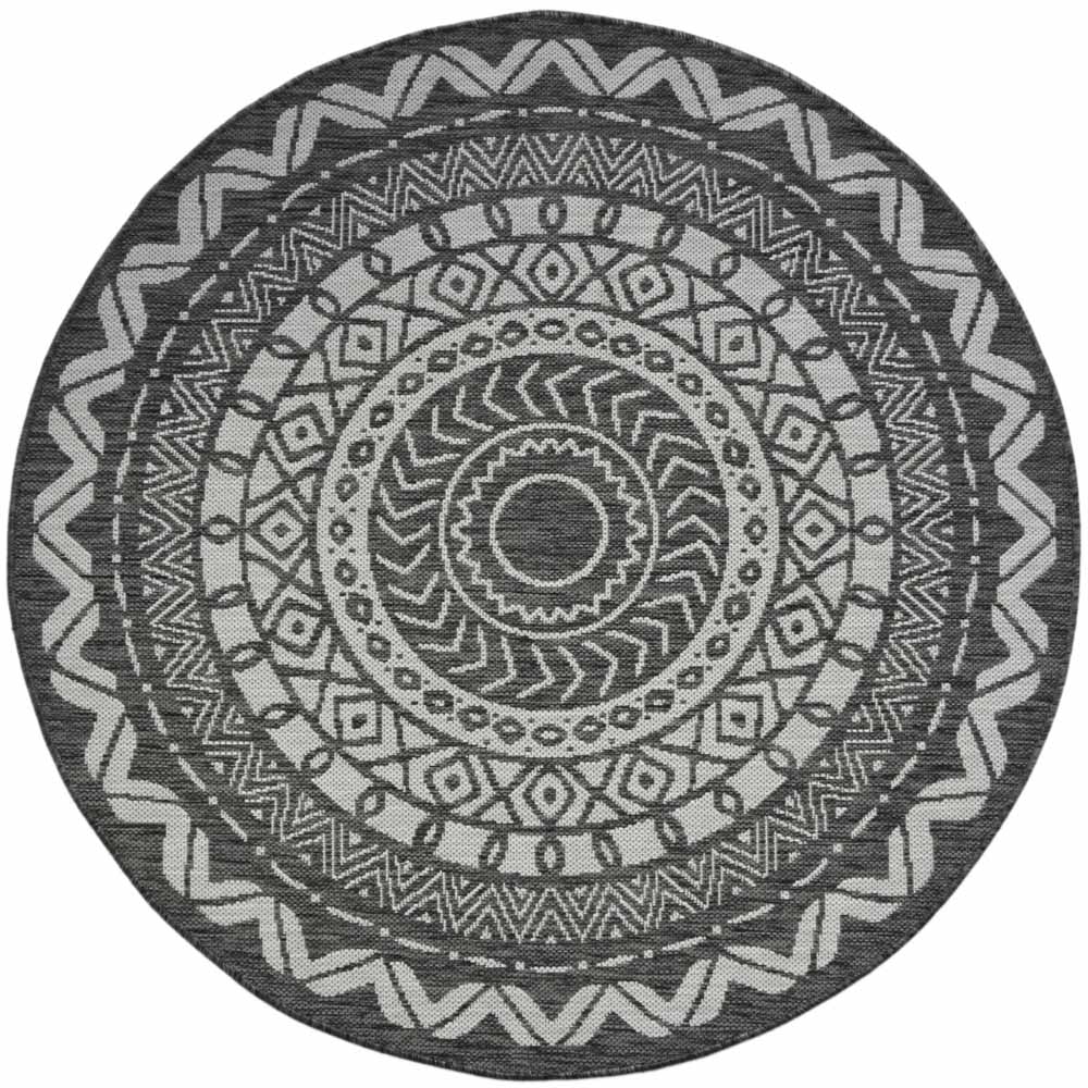 Homemaker County Circle Grey Rug 133cm Image 1