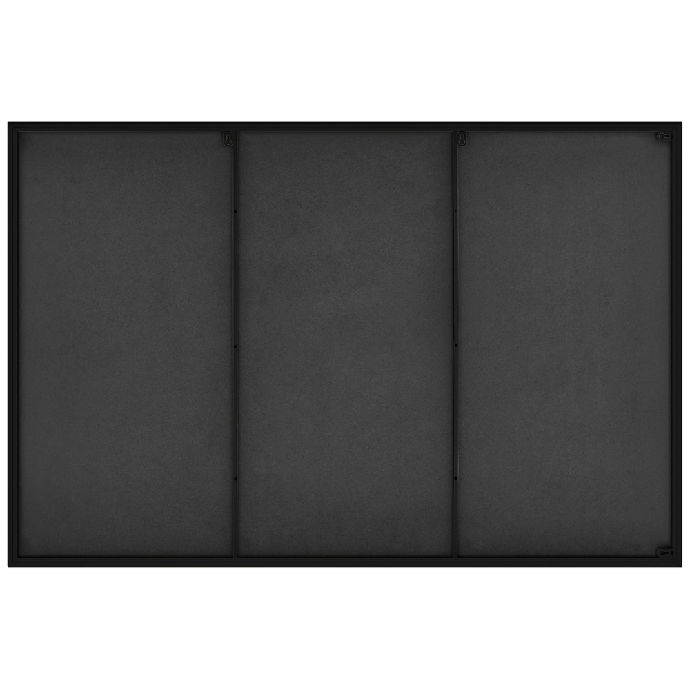 Furniturebox Austen Rectangular Black Metal Wall Mirror 120 x 80cm Image 4