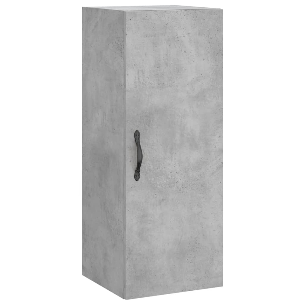 vidaXL Single Door 3 Shelf Concrete Grey Highboard Image 7