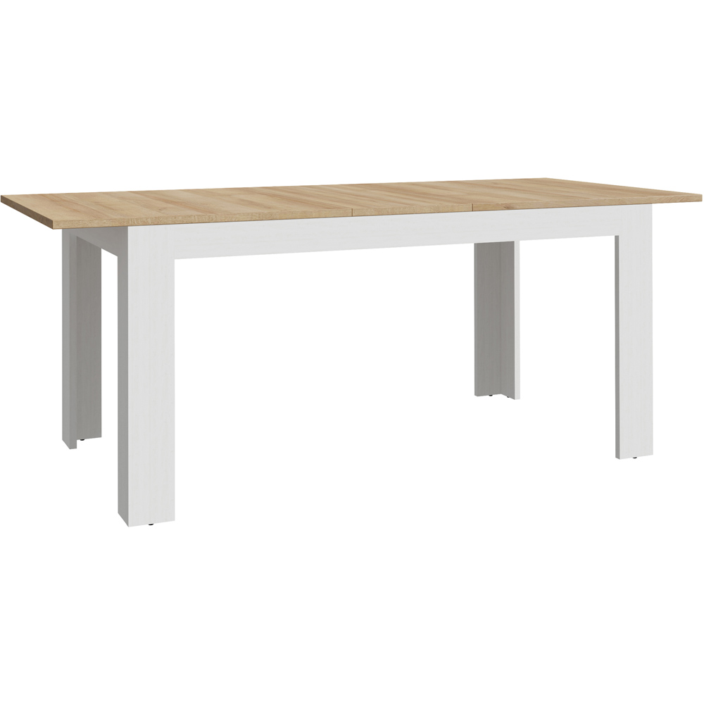 Florence Bohol 4 Seater Extending Dining Table Riviera Oak and White Image 4