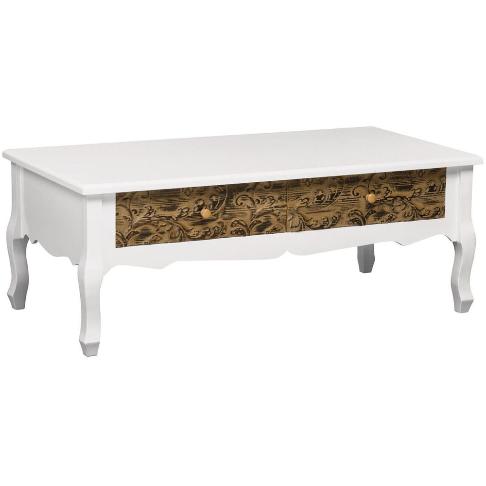 Premier Housewares Bali Embossed Detail Coffee Table Image 2